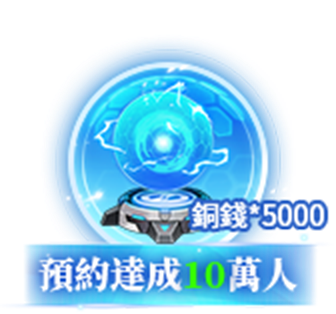預約達成10萬人：銅錢*5000